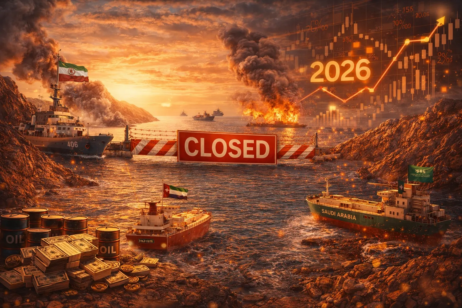 إغلاق محتمل لمضيق هرمز يهدد اقتصادات الخليج في 2026